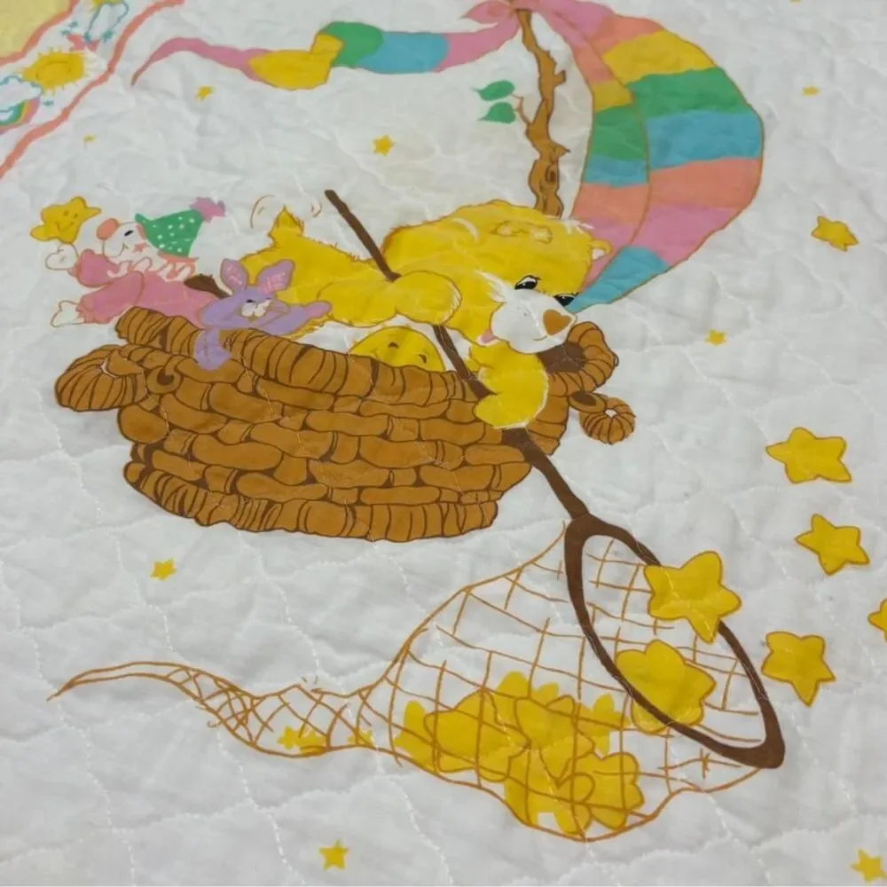 Vintage Care Bear Baby Pastel Kids Y2K Character Quilt